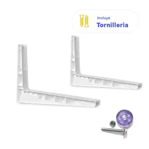 Juego de ménsulas Polar PVC 450mm