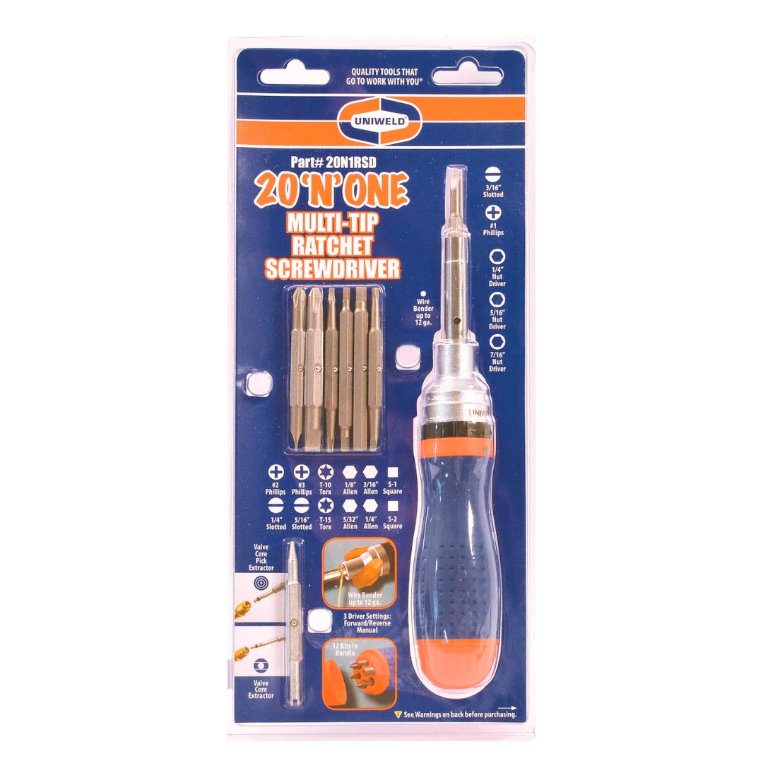 Destornillador intercambiable con criquet 20 en 1