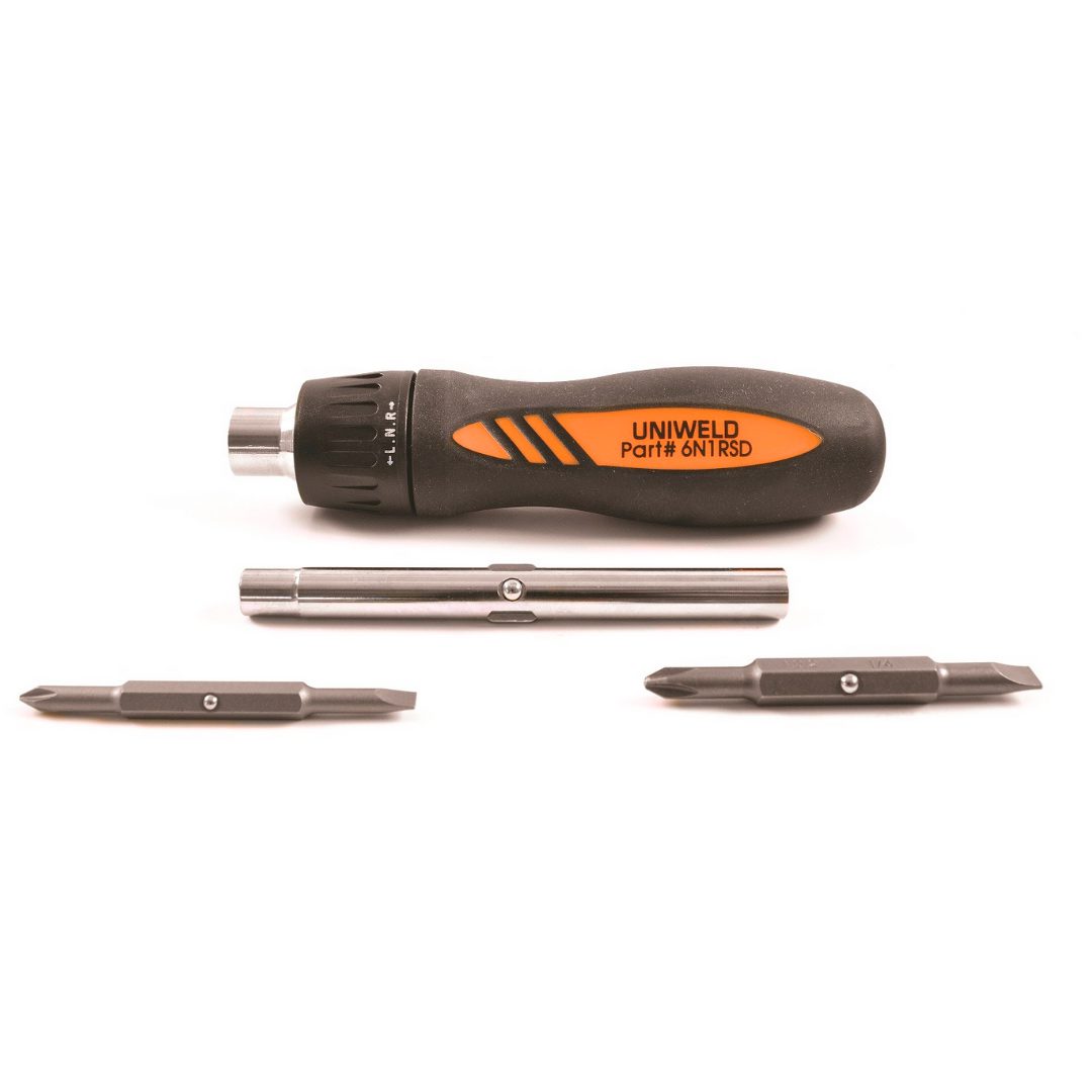 Destornillador intercambiable con criquet 6 en 1