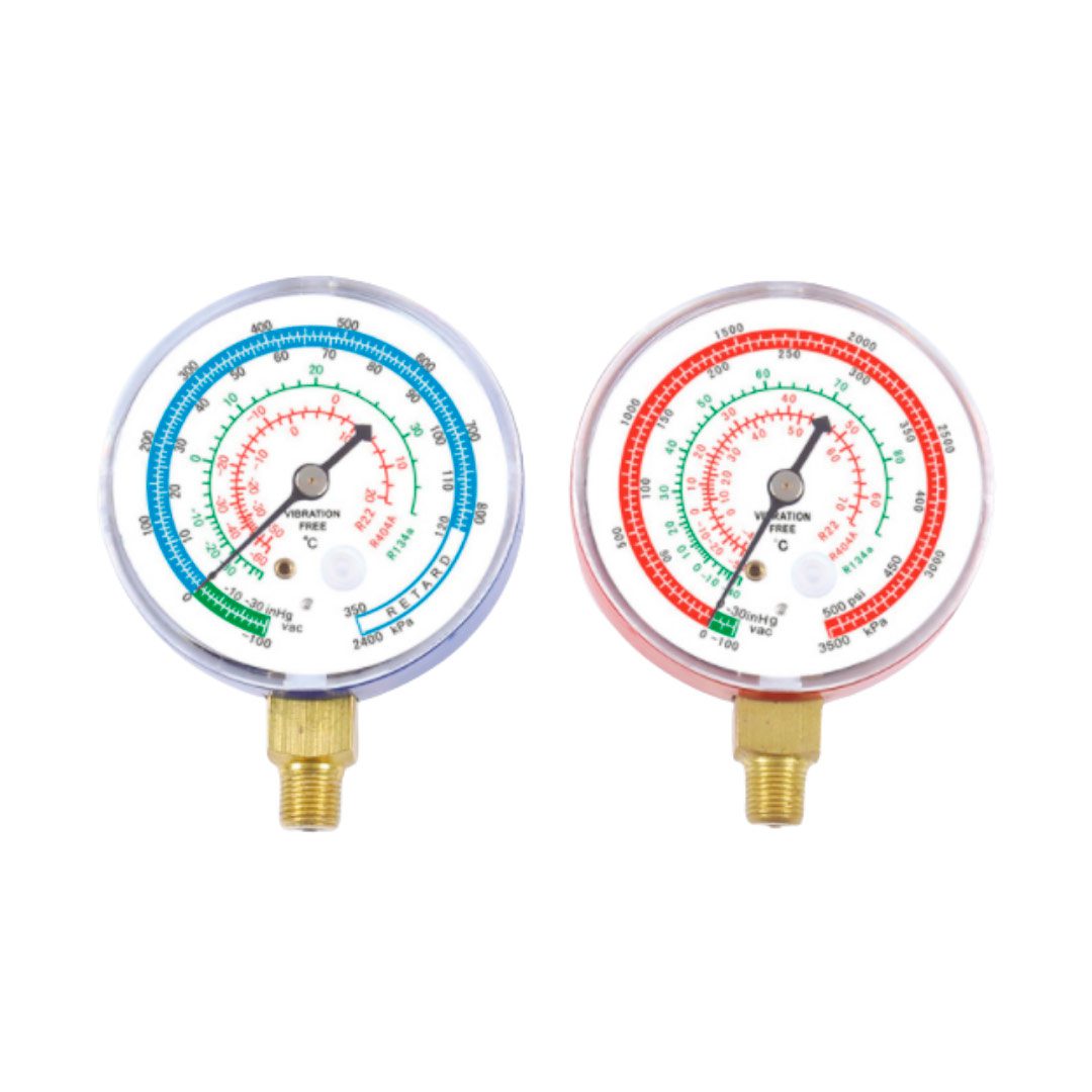 Manómetro para manifold R-22, R-404a, R-134a